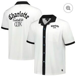 Men's The Wild Collective  White Charlotte FC Bowler Button-Up Shirt